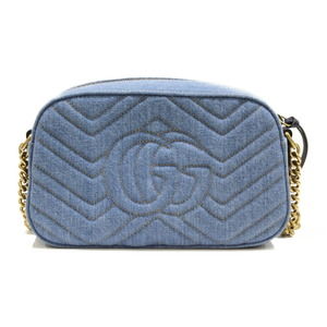 Gucci Bag Denim Marmont GG Navy Shoulder